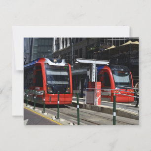 Red Metro Train Houston Texas US Postcrossing Postcard