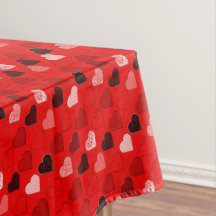 Red Mid Century Modern Hearts