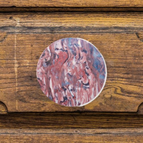 Red Mineral Stone Abstract Pattern Ceramic Knob