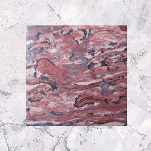 Red Mineral Stone Abstract Pattern Ceramic Tile