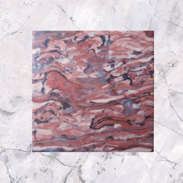Red Mineral Stone Abstract Pattern Ceramic Tile (Creator Uploaded)