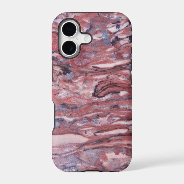 Red Mineral Stone Abstract Pattern Iphone Case (Back)