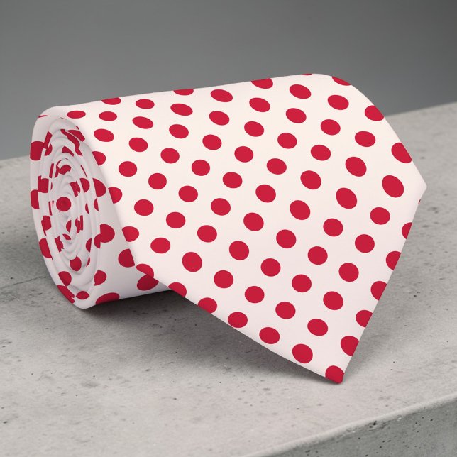 Red Mini Polka Dots Necktie (Creator Uploaded)