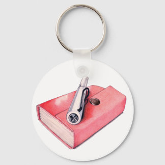 Red Mini Sketchbook Keychain