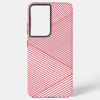 Red minimal pattern samsung galaxy s21 ultra case
