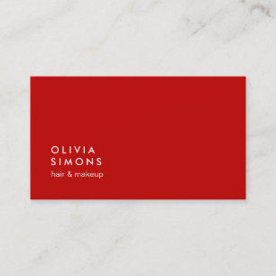 Red Minimalist Business Cards