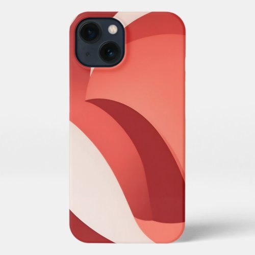Red minimalist iPhone 13 Slim Fit Case Glossy iPhone 13 Case