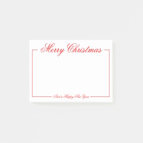 Red Minimalist Merry Christmas Post_it Notes