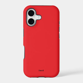 Red Minimalistic Custom Name Personalized iPhone 17 Case