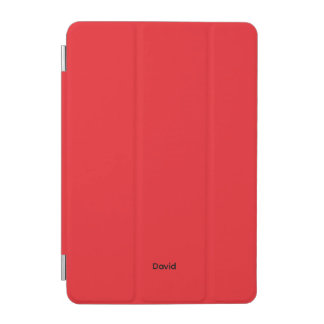 Red Minimalistic Custom Name Personalized iPad Mini Cover