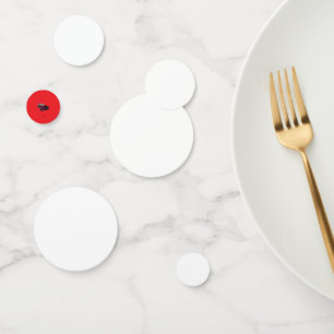 Red Minimalistic Custom Photo Name Personalized Confetti