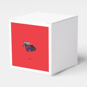 Red Minimalistic Custom Photo Name Personalized Favor Boxes
