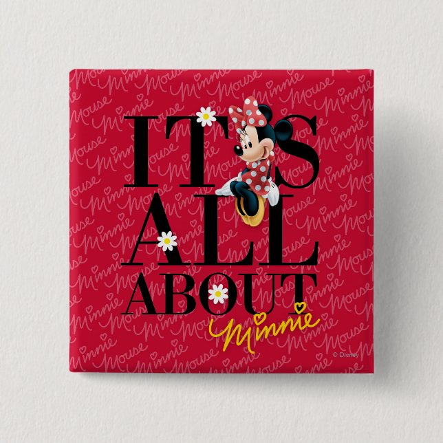 Red Minnie | All About Me Button (Front)