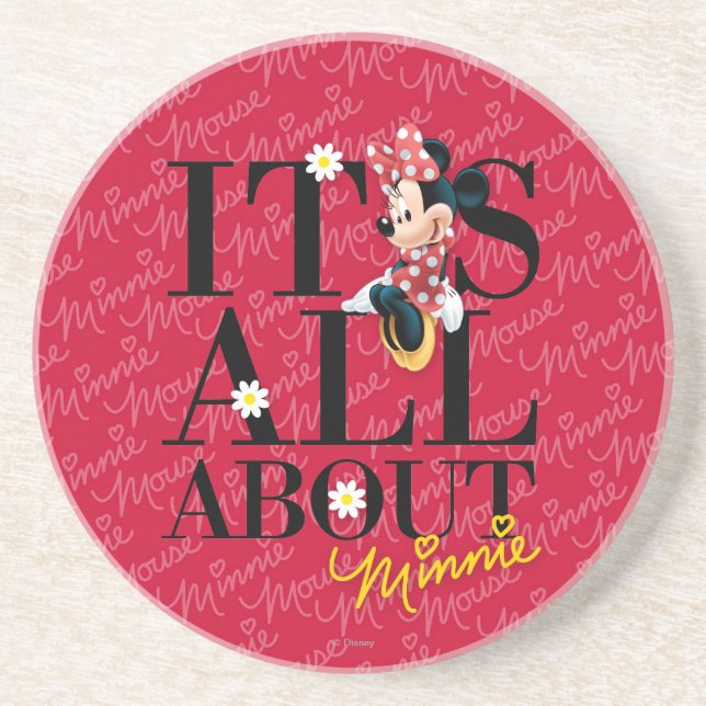 Red Minnie | All About Me Drink Coaster (Front)