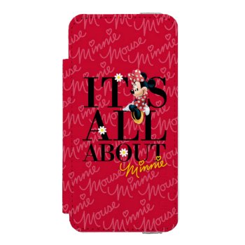 Red Minnie | All About Me Iphone Se/5/5s Wallet Case by MickeyAndFriends at Zazzle