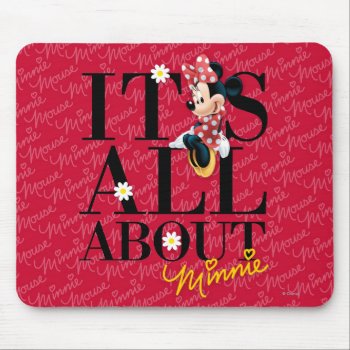 Red Minnie | All About Me Mouse Pad by MickeyAndFriends at Zazzle