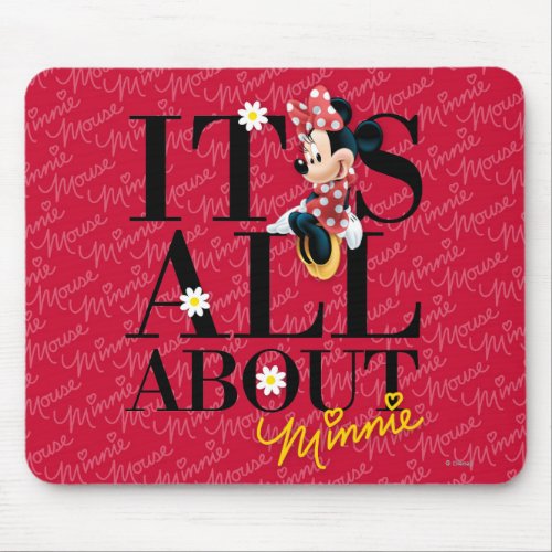 Red Minnie  All About Me Mouse Pad