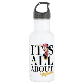 Red Minnie | All About Me Stainless Steel Water Bottle by MickeyAndFriends at Zazzle