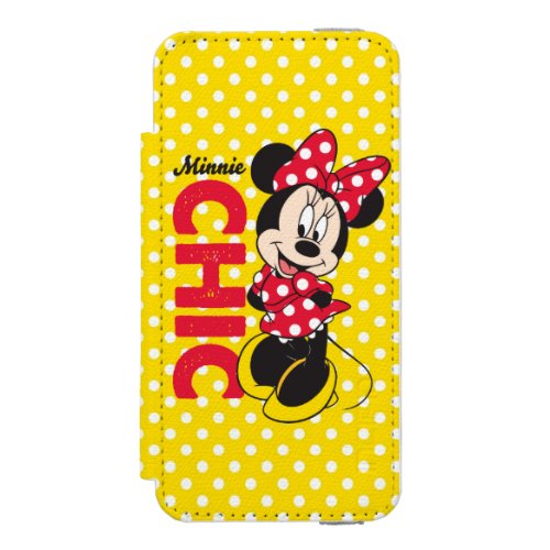 Red Minnie  Chic Wallet Case For iPhone SE55s