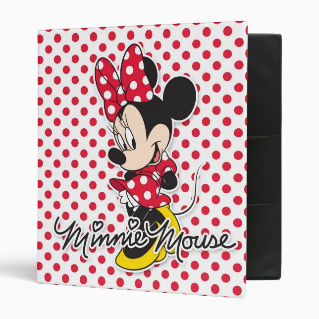 Red Minnie | Cute 3 Ring Binder (Front/Inside)