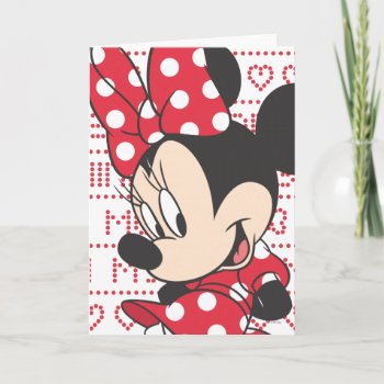Red Minnie | Cute Card by MickeyAndFriends at Zazzle