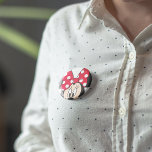 Red Minnie | Cute Closeup Button<br><div class="desc">Red & White Minnie 2</div>