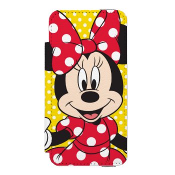 Red Minnie | Cute Closeup Iphone Se/5/5s Wallet Case by MickeyAndFriends at Zazzle