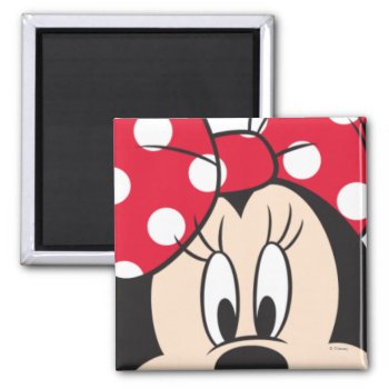 Red Minnie | Cute Closeup Magnet by MickeyAndFriends at Zazzle
