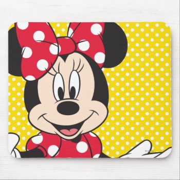 Red Minnie | Cute Closeup Mouse Pad by MickeyAndFriends at Zazzle