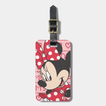 Red Minnie | Cute Luggage Tag by MickeyAndFriends at Zazzle