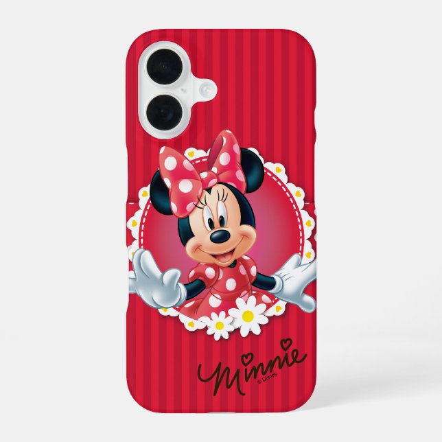 Red Minnie | Flower Frame Iphone Case (Back)