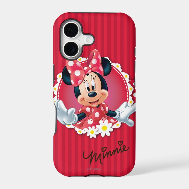 Red Minnie | Flower Frame Iphone Case (Back)