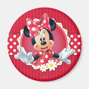 Red Minnie Flower Frame Magnet