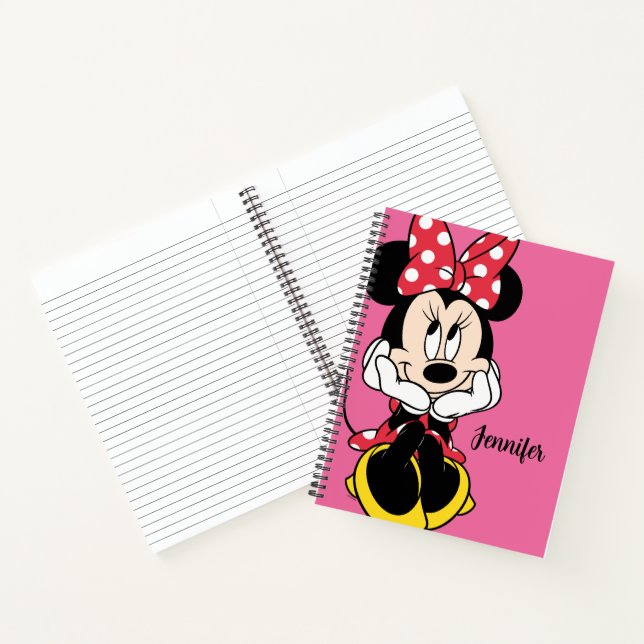 Red Minnie | Head in Hands - Add Your Name Notebook (Inside)