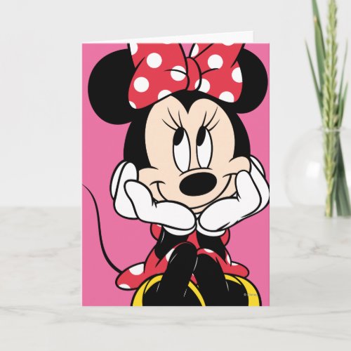 Red Minnie  Head in Hands Card