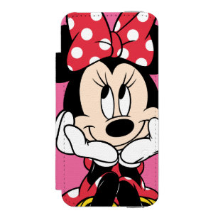 Red Minnie   Head in Hands iPhone SE/5/5s Wallet Case
