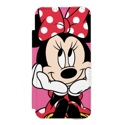 Red Minnie  Head in Hands iPhone SE55s Wallet Case