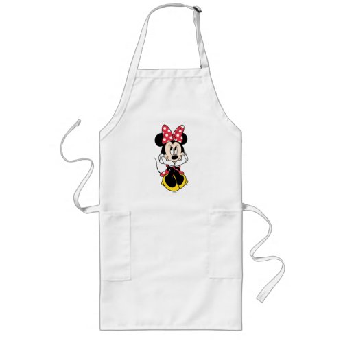 Red Minnie  Head in Hands Long Apron