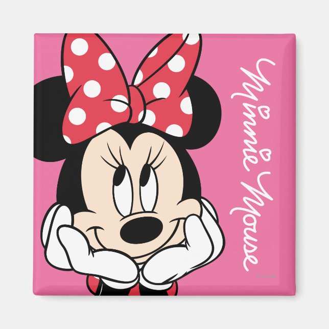 Red Minnie | Head in Hands Magnet (Front)