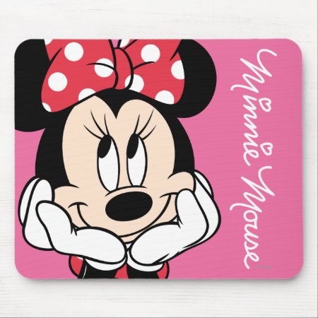 Red Minnie | Head In Hands Mouse Pad