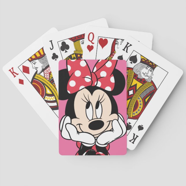 Red Minnie | Head in Hands Playing Cards (Back)