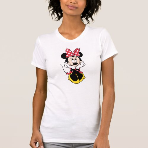 Red Minnie  Head in Hands T_Shirt