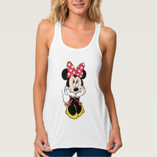 Red Minnie Head in Hands Tank Top