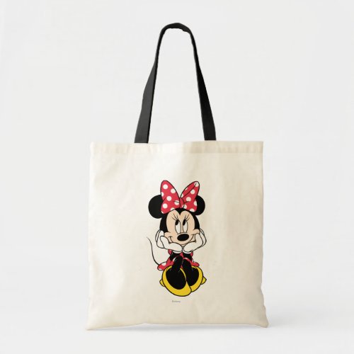 Red Minnie  Head in Hands Tote Bag