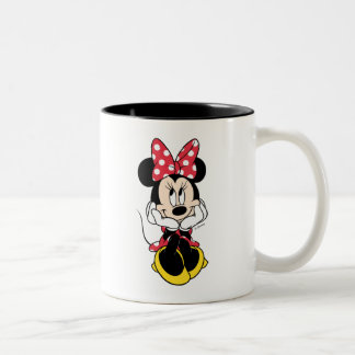 Red Minnie | Head in Hands Two-Tone Coffee Mug