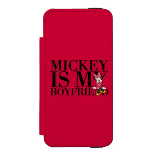 Red Minnie   Mickey is My Boyfriend Wallet Case For iPhone SE/5/5s