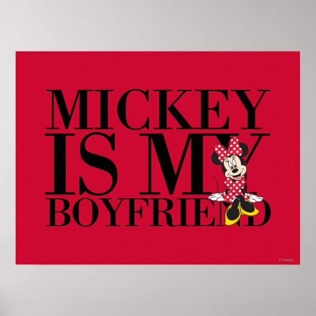 Red Minnie | Mickey is My Boyfriend Poster (Front)