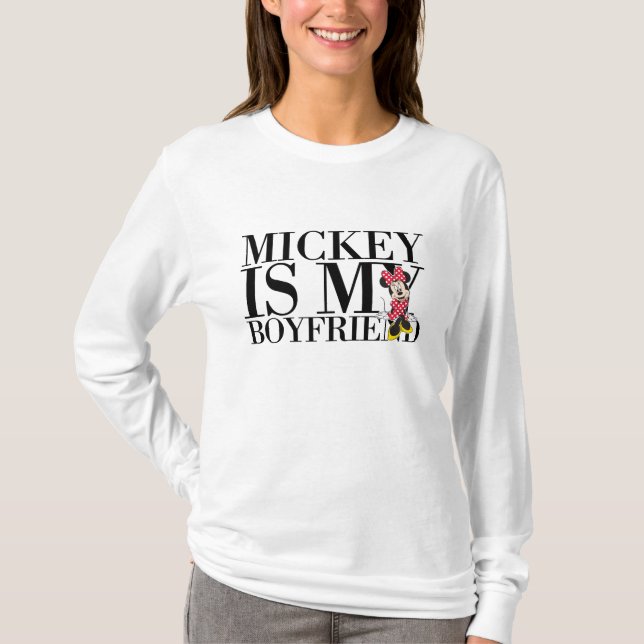 Red Minnie | Mickey is My Boyfriend T-Shirt (Front)