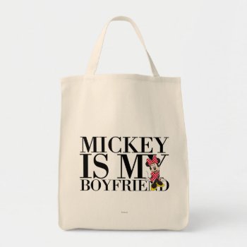 Red Minnie | Mickey Is My Boyfriend Tote Bag by MickeyAndFriends at Zazzle