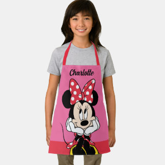 Red Minnie Mouse | Head In Hands Personalized Apron